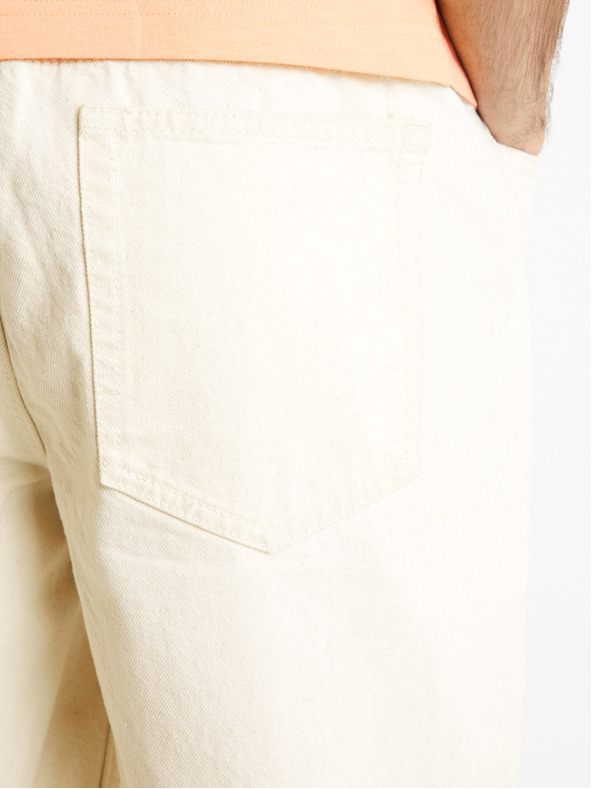 Celio Krémové pánske džínsové šortky Celio Dojogdenbm