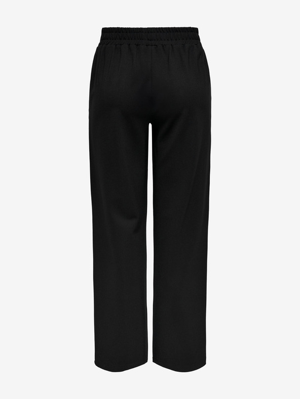 ONLY Čierne dámske nohavice so širokými nohavicami ONLY Pop