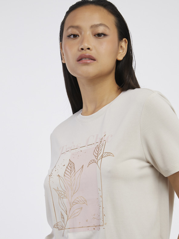 ONLY Béžové dámske tričko Iba zadarmo