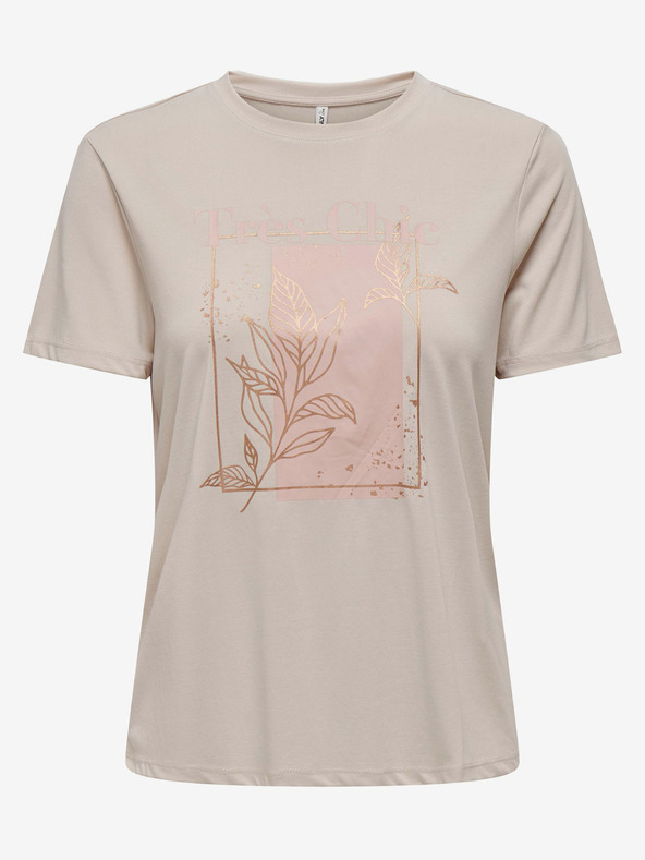 ONLY Béžové dámske tričko Iba zadarmo