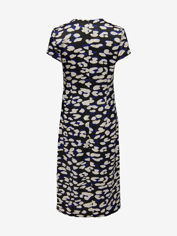 Jacqueline de Yong Krémovo-čierne dámske vzorované šaty JDY Urba