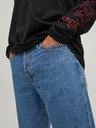 Jack & Jones Modré pánske džínsy širokého strihu Jack & Jones Eddie