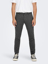 ONLY & SONS Tmavosivé pánske chino nohavice ONLY & SONS Mark