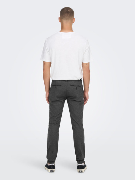 ONLY & SONS Tmavosivé pánske chino nohavice ONLY & SONS Mark
