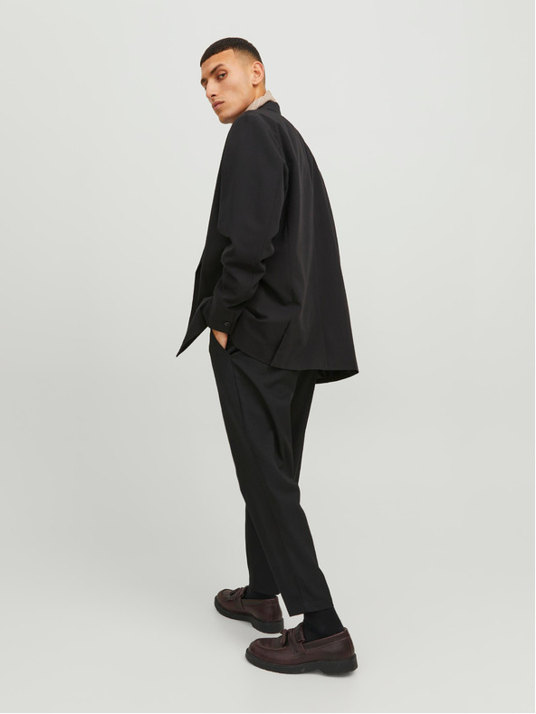 Jack & Jones Čierne pánske orezané nohavice Jack & Jones Karl