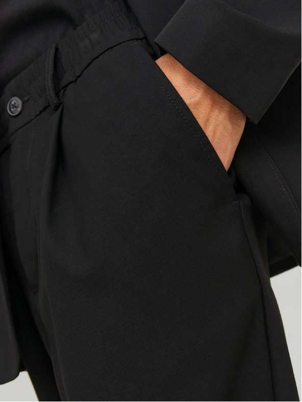 Jack & Jones Čierne pánske orezané nohavice Jack & Jones Karl