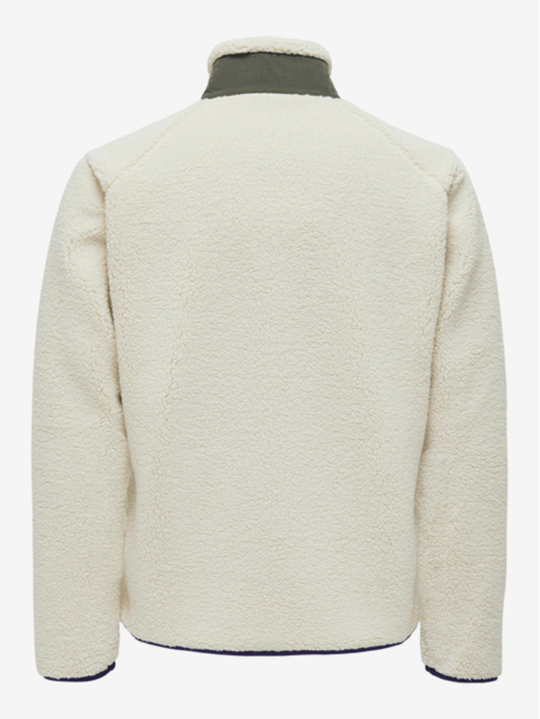 ONLY & SONS Krémová pánska bunda z umelej kožušiny ONLY & SONS Dallas