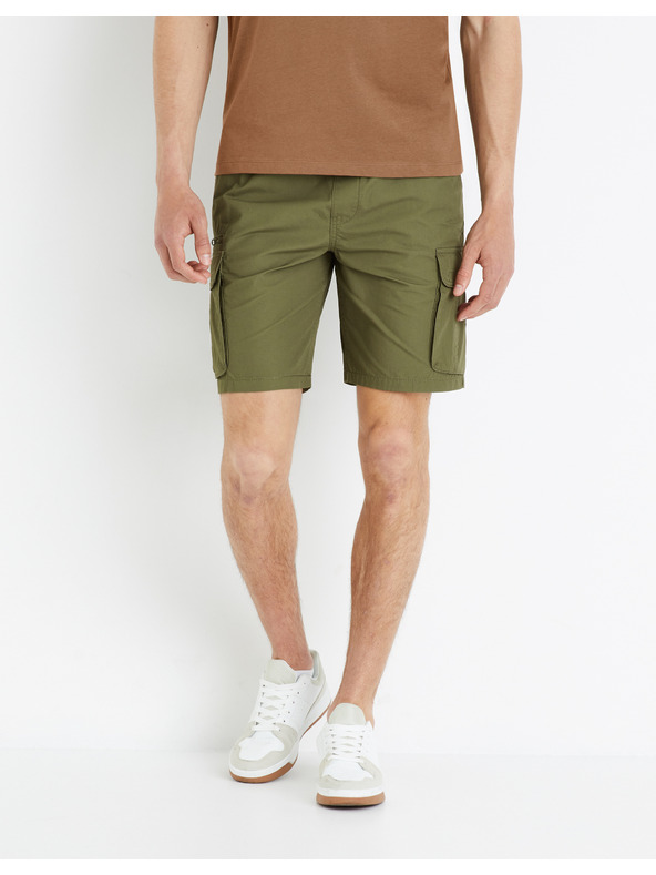 Celio Khaki pánske šortky Celio Fostopbm