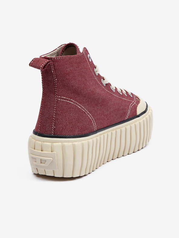 Diesel Diesel Hanami bordové dámske členkové tenisky na platforme