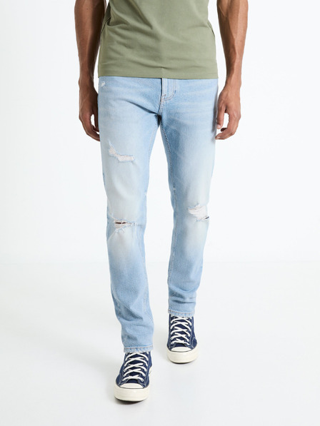 Celio Svetlomodré pánske slim fit džínsy Celio Fostroy