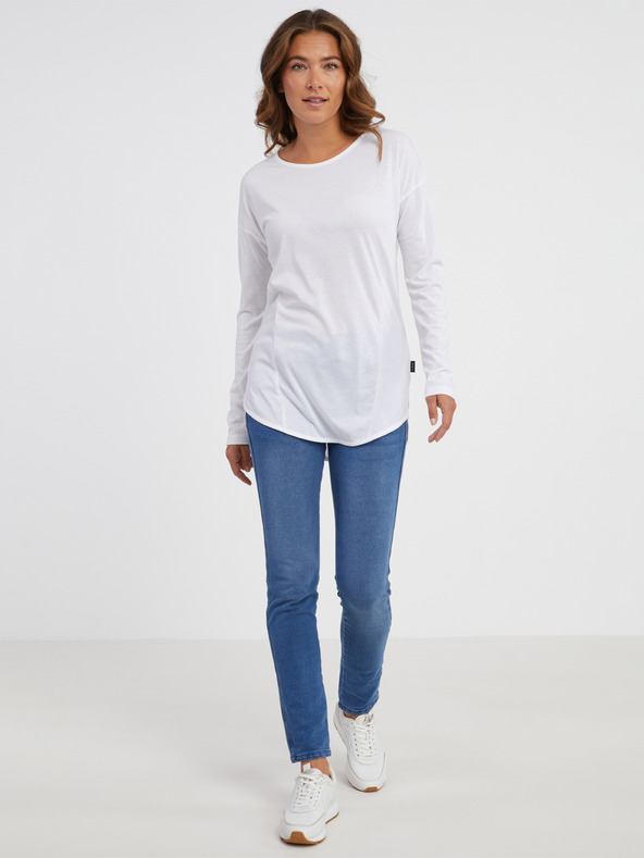 Sam 73 Biele dámske tričko s dlhým rukávom SAM 73 Sherri