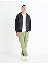 Celio Čierna pánska bunda Celio Fequilted Jacket