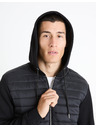 Celio Čierna pánska bunda Celio Fequilted Jacket