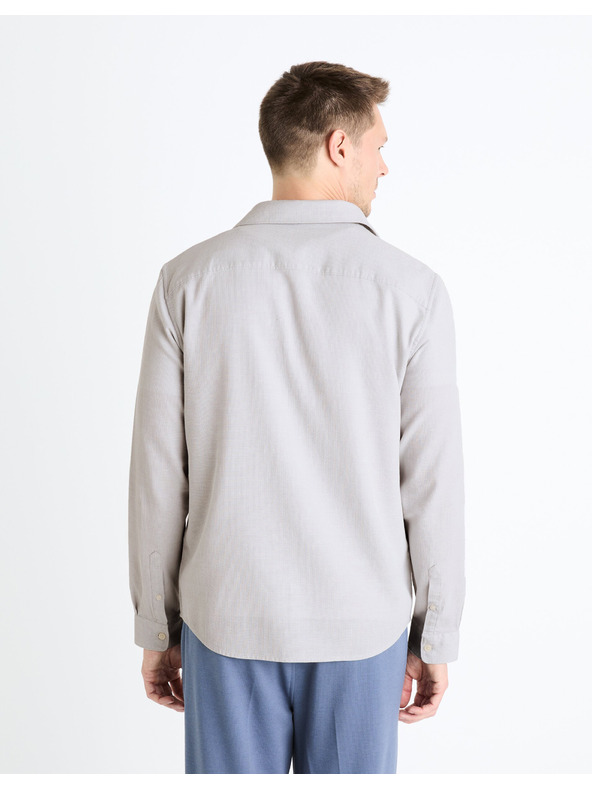 Celio Svetlošedá pánska košeľa Celio Fabeille2