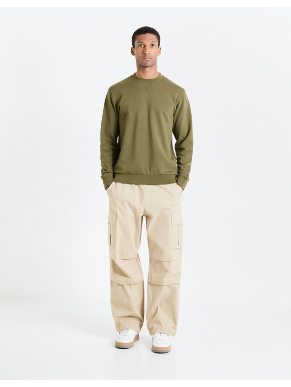 Celio Pánska khaki mikina Celio Feseven