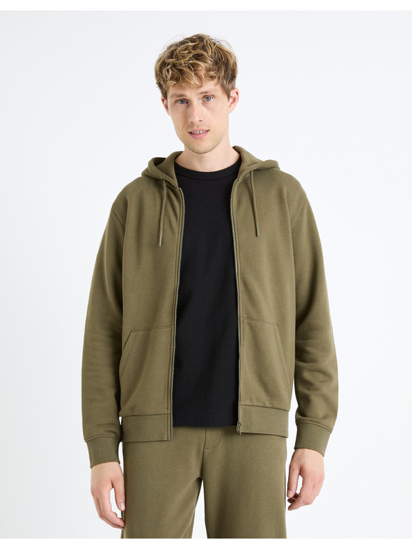Celio Khaki pánska mikina Celio Fethree