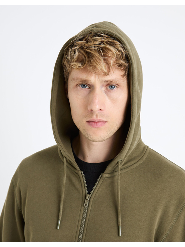 Celio Khaki pánska mikina Celio Fethree