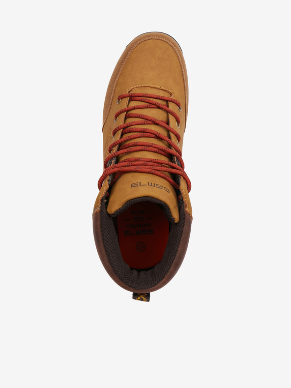 Sam 73 Hnedé pánske členkové čižmy so semišovými detailmi SAM 73 Musca