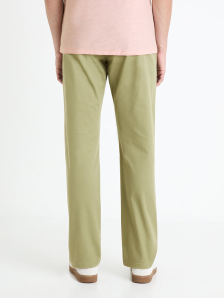 Celio Svetlozelené pánske chino nohavice Celio Tohenri
