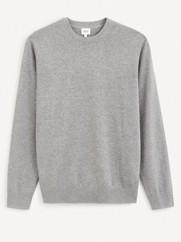 Celio Svetlosivý pánsky základný sveter Celio Decotonv