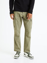 Celio Khaki pánske cargo nohavice Celio Fopierre