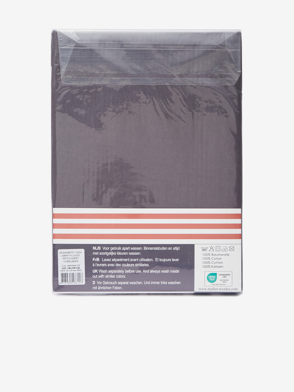 Good Morning 140 x 200 cm - tmavosivé prestieradlo z elastického džerseja Good Morning