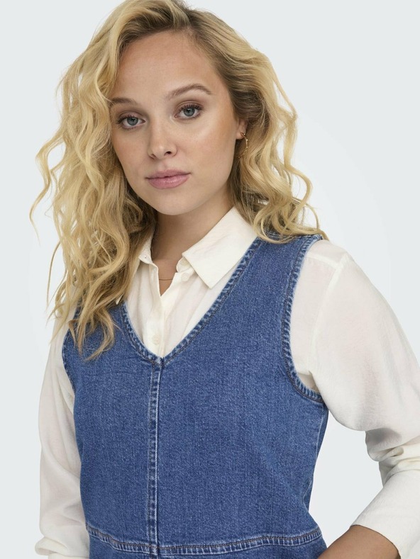 ONLY Modré dámske džínsové šaty ONLY Beya