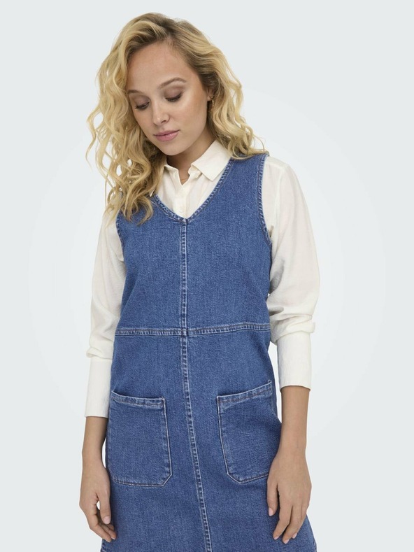 ONLY Modré dámske džínsové šaty ONLY Beya