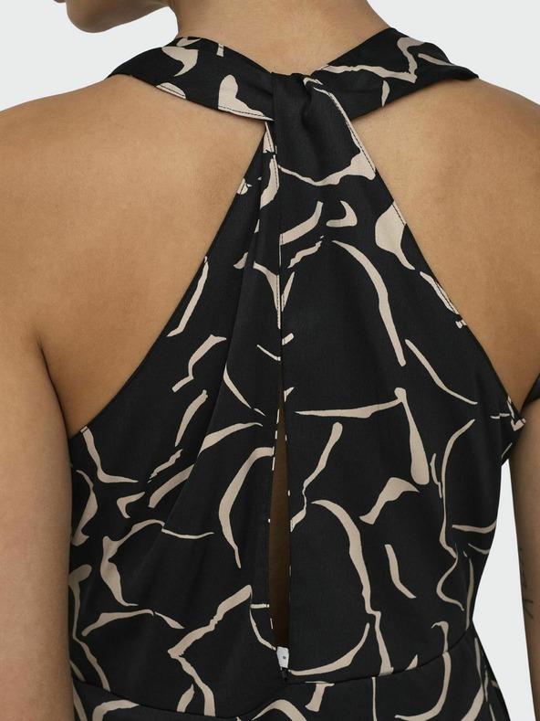 ONLY Čierne dámske vzorované midi šaty ONLY Jane