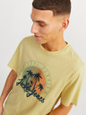 Jack & Jones Žlté pánske tričko Jack & Jones Summer