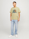 Jack & Jones Žlté pánske tričko Jack & Jones Summer