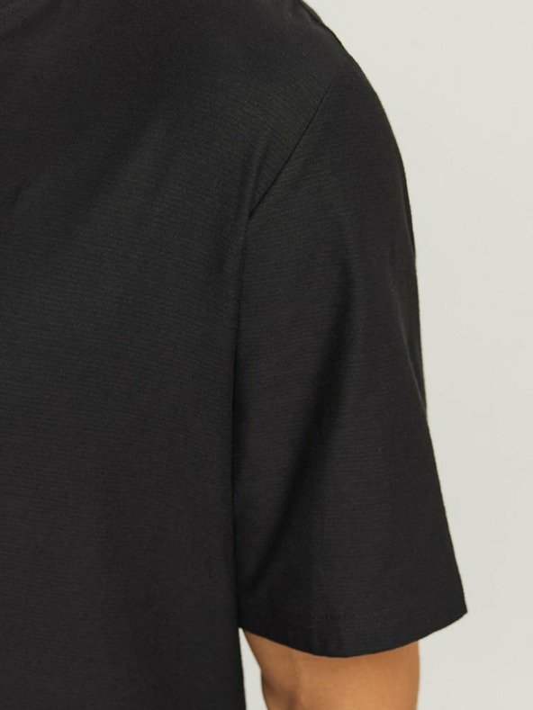 Jack & Jones Čierne pánske tričko Jack & Jones Aruba