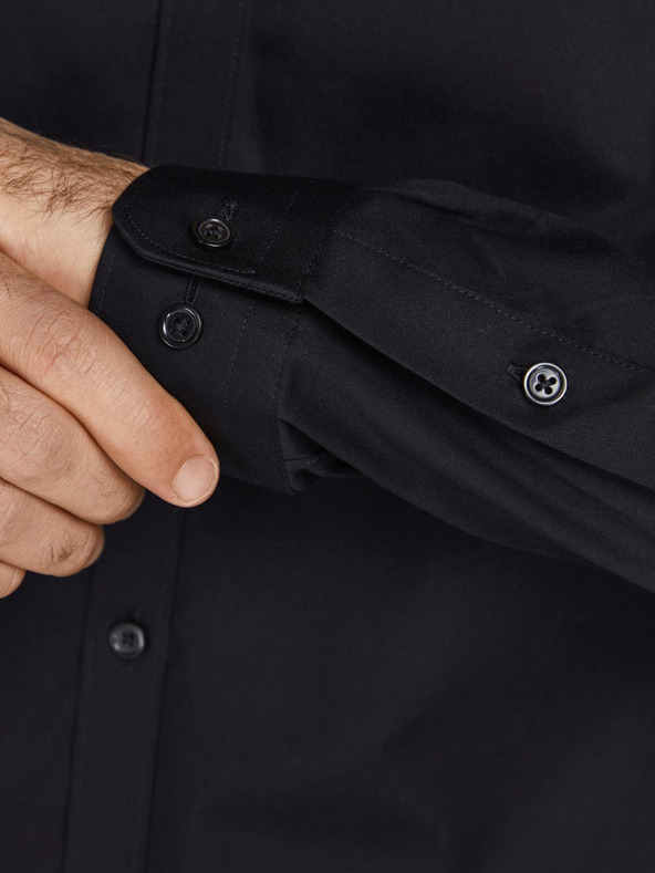 Jack & Jones Čierna pánska košeľa Jack & Jones Lacardiff