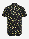 Jack & Jones Čierna pánska vzorovaná košeľa s krátkym rukávom Jack & Jones Sunshade