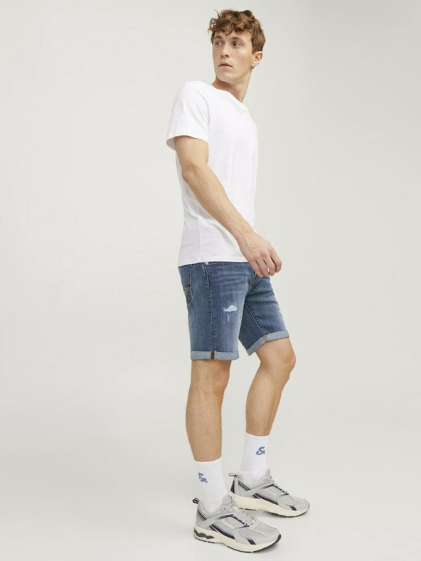 Jack & Jones Modré pánske džínsové šortky Jack & Jones Rick