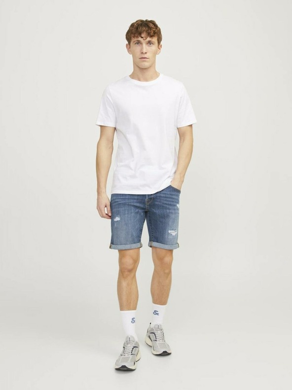 Jack & Jones Modré pánske džínsové šortky Jack & Jones Rick