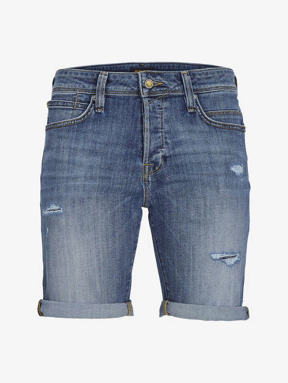 Jack & Jones Modré pánske džínsové šortky Jack & Jones Rick
