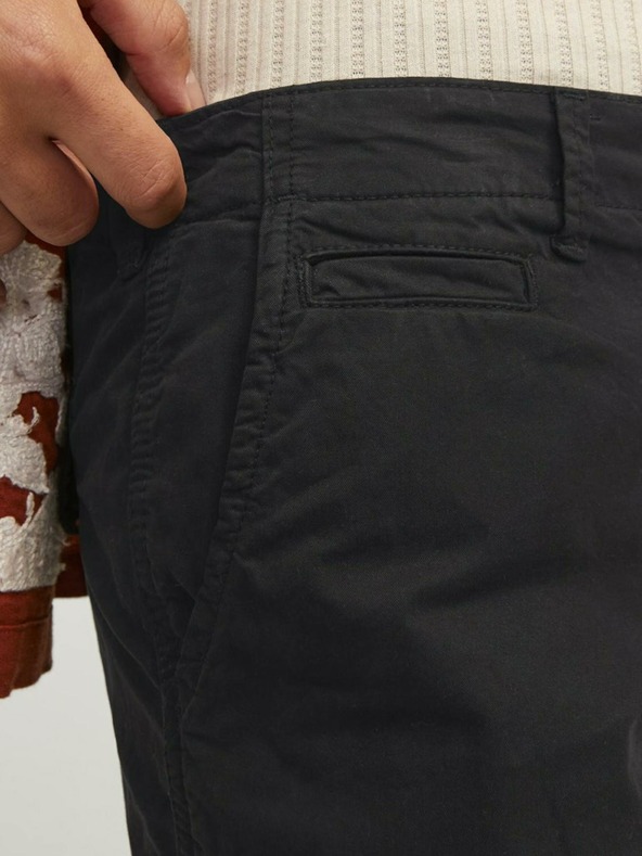 Jack & Jones Čierne pánske kargo šortky Jack & Jones Cole