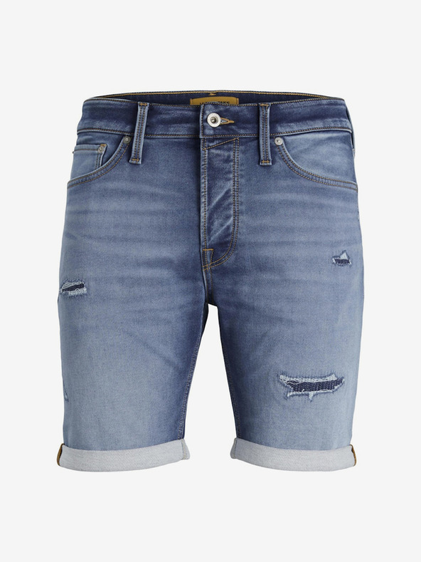 Jack & Jones Modré pánske džínsové šortky Jack & Jones Rick