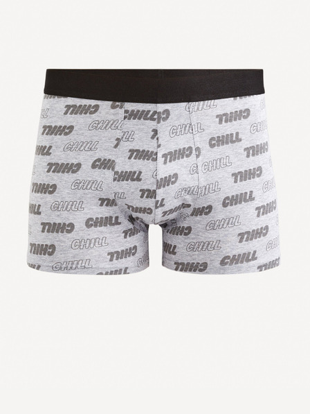 Celio Svetlošedé pánske vzorované boxerky Celio Fichill