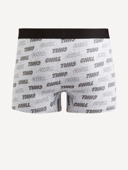Celio Svetlošedé pánske vzorované boxerky Celio Fichill