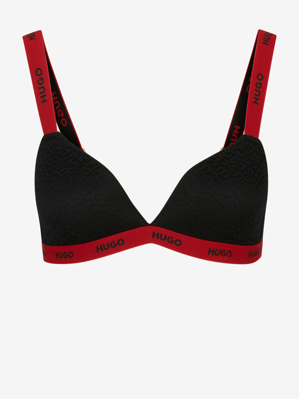 HUGO Čierna dámska čipkovaná podprsenka HUGO