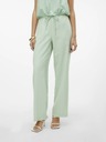 Vero Moda Svetlozelené dámske nohavice so širokými nohavicami by VERO MODA Carmen