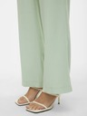 Vero Moda Svetlozelené dámske nohavice so širokými nohavicami by VERO MODA Carmen