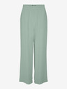 Vero Moda Svetlozelené dámske nohavice so širokými nohavicami by VERO MODA Carmen