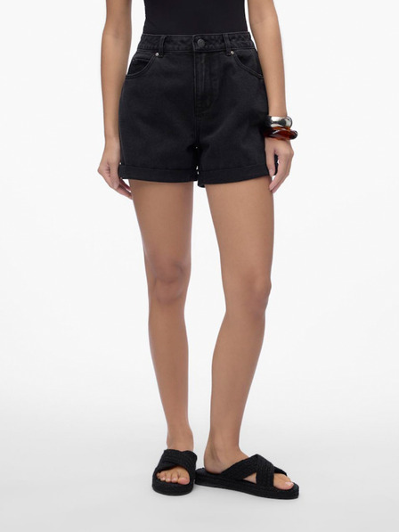 Vero Moda Čierne dámske džínsové šortky VERO MODA Zuri