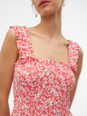 Vero Moda Červeno-biele midi šaty Vero Moda Menny