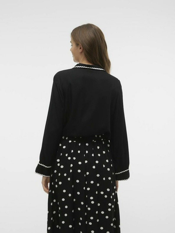 Vero Moda Čierne dámske košeľové šaty Vero Moda Bumpy