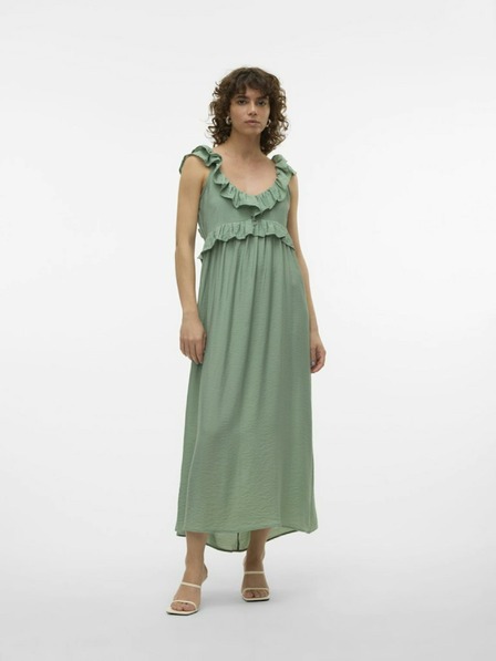 Vero Moda Tmavo zelené dámske maxi šaty Vero Moda Josie