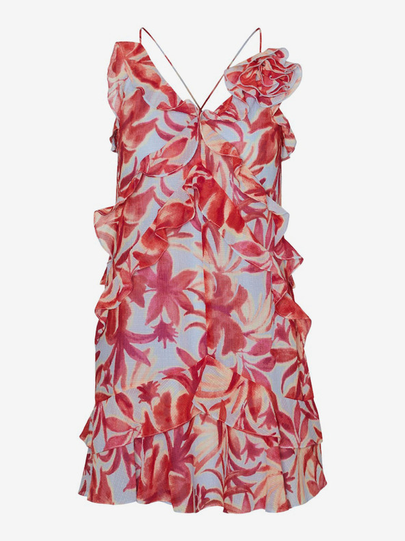 Vero Moda Vero Moda Marie krémové a červené dámske kvetované šaty